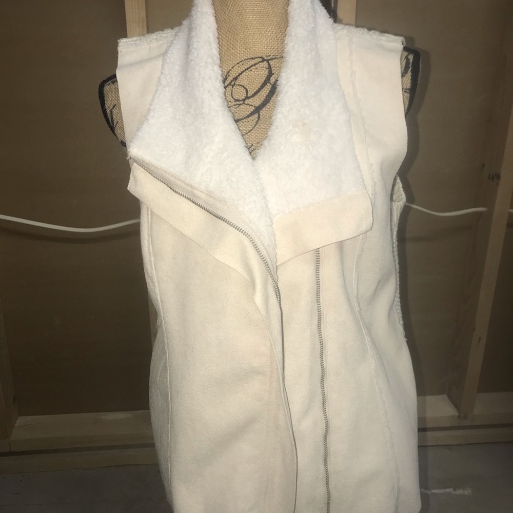 Faux suede vest